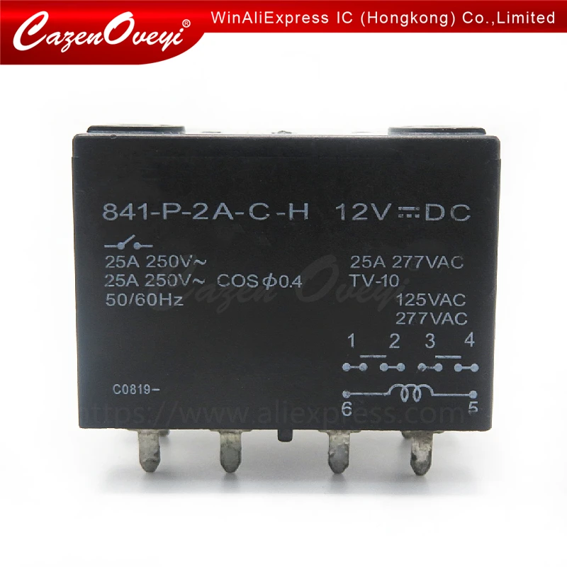 

1 шт./лот 841-P-2A-C-H 12VDC реле 25A 6-PIN в наличии