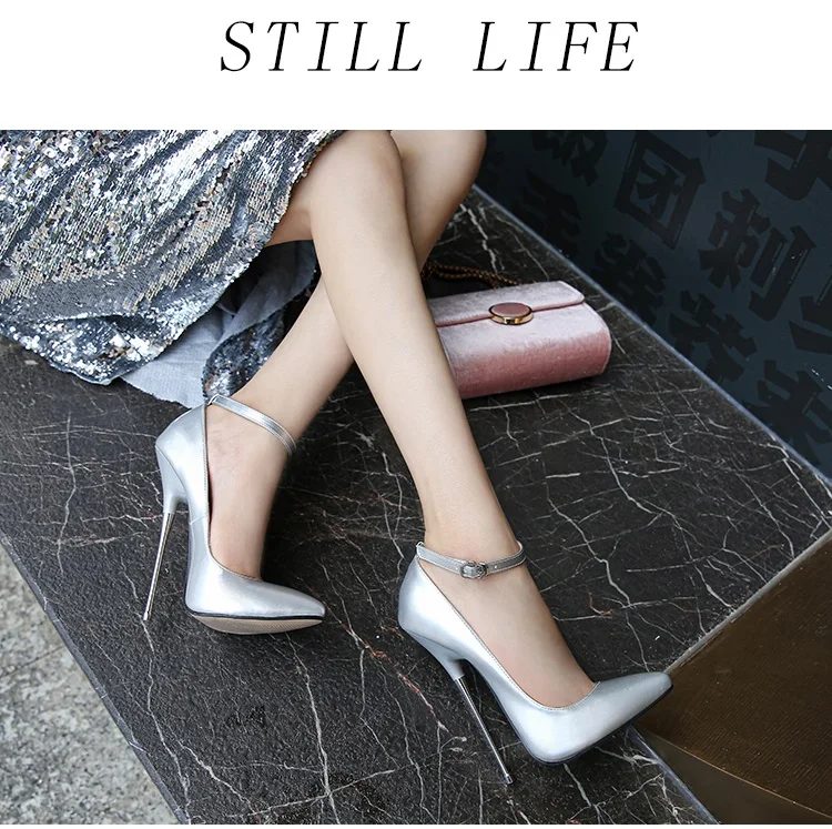 LLXF/туфли для трансвеститов; zapatos mujer; Туфли на тонком каблуке 16 см; розовые женские свадебные туфли-лодочки; Свадебная обувь с ремешком на щиколотке; туфли из лакированной кожи на шпильке; sapato