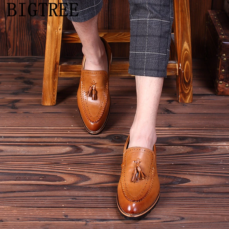 Модные вечерние броги Мужские классические туфли Мужская элегантная обувь Sapato