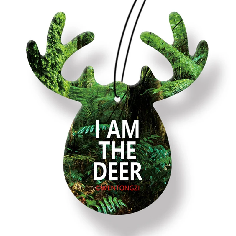 

Car Accessories Interior Auto Perfume Papers Ornaments Cute Antler Shape Pendant Decoration Pendant Air Freshener Car Interior