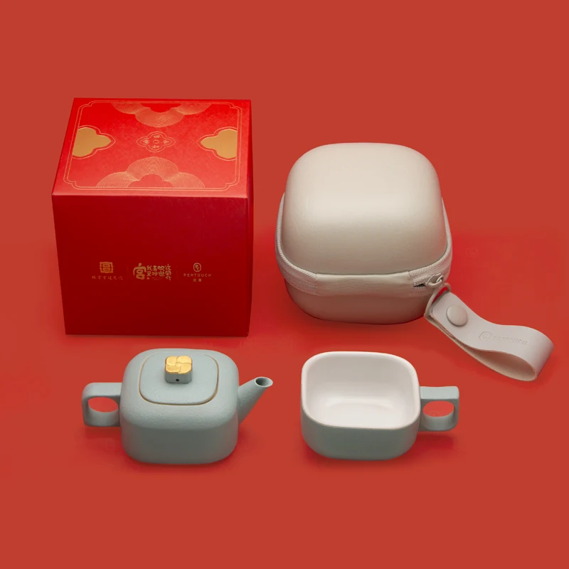 

Чайный набор TT LITTLE DOME, портативный чайный набор, один чайник, одна чашка, удобный комплект чайной чашки для путешествий, четыре в одном Ruyi