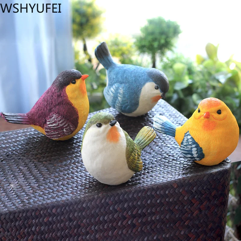 

Creativity Outdoor Decoration Cute Resin Little Bird Home Garden Patio Balcony Desk Ornaments Christmas Gift Birthday Present