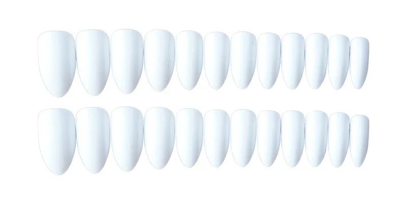 24 шт длинные острые накладные ногти ins Горячие твердые цветные акриловый пресс на