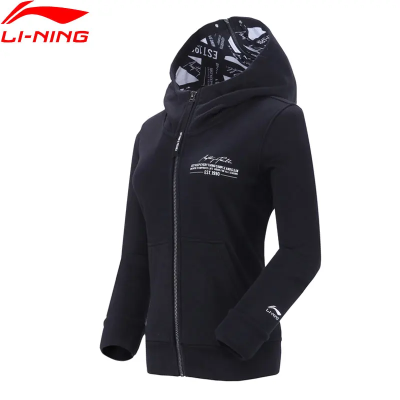 Clearance) Li-Ning Women The Trend Hoodie Zipper Regular Fit Fleece LiNing Sports Hooded Jackets AWDN788 WWW1010