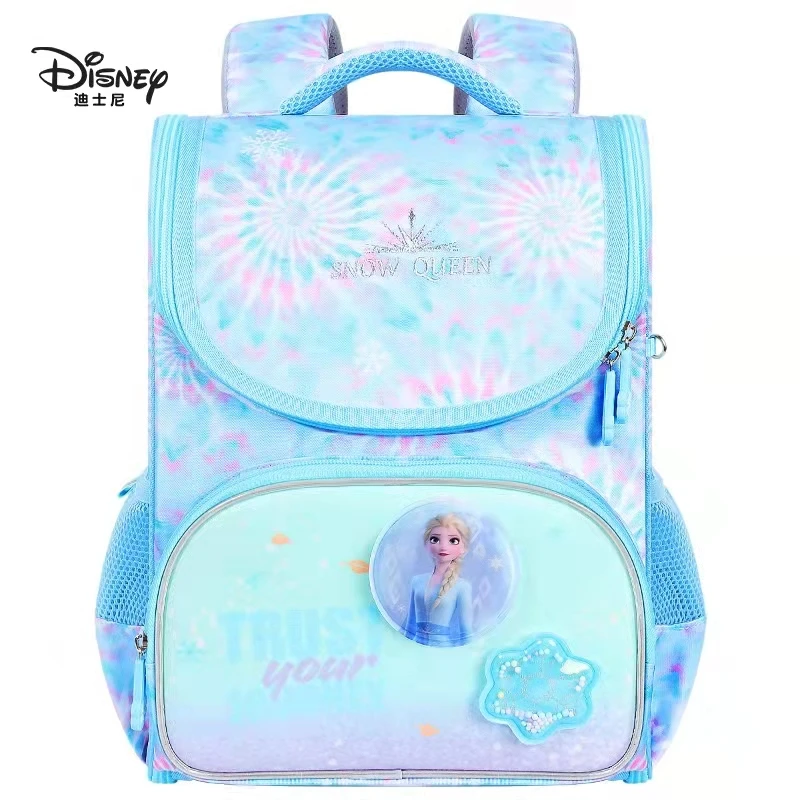 2022 Disney Frozen School Bags For Girl Elsa Anna Primary Student Shoulder Orthopedic Backpack Large Capacity Grade 1-5 Mochilar