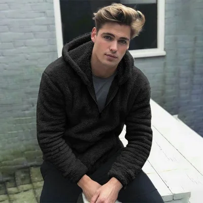 

hoodie Winter double-sided velvet men's sweater pajamas