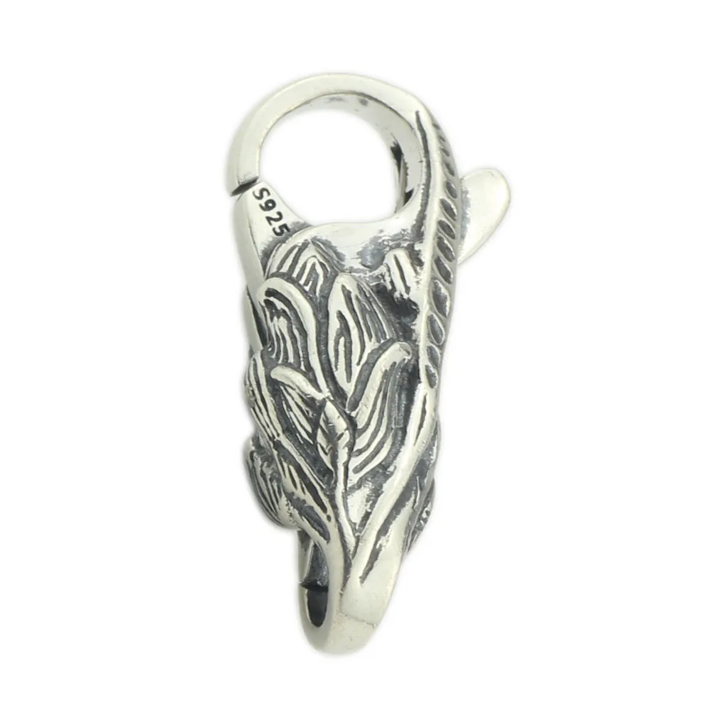 

925 Sterling Silver Beads Charm Tulip Buckle Lobster Buckle Fit European Troll 3.0mm Bracelet Jewelry