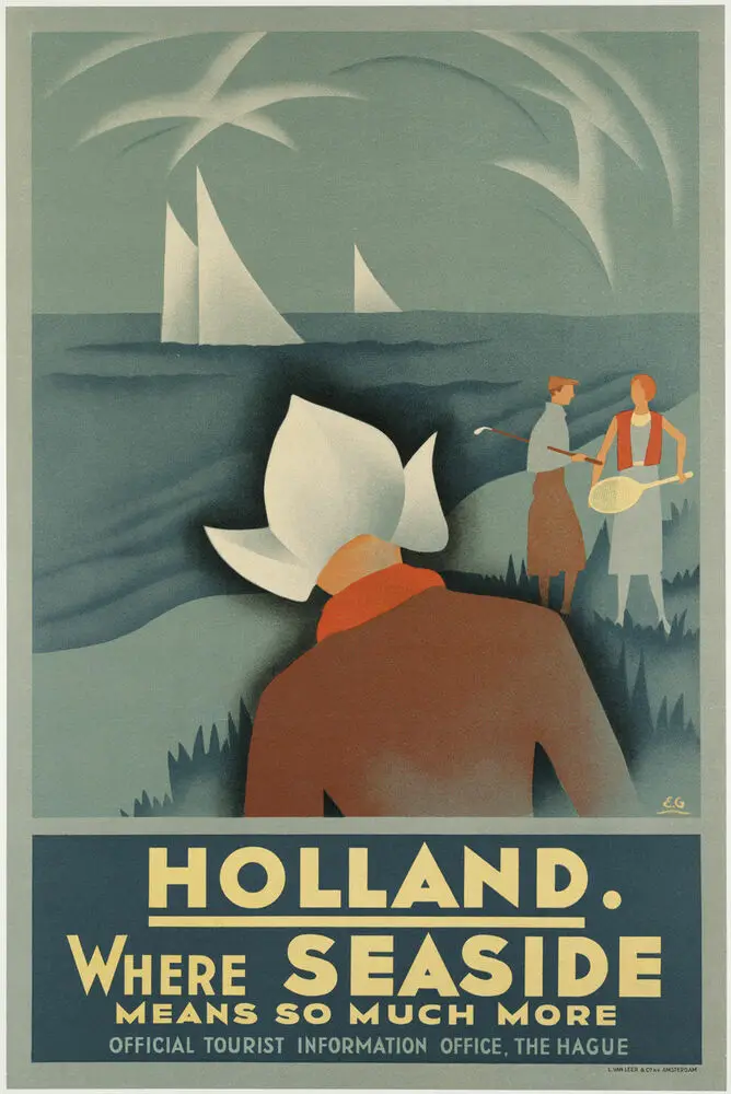 

HOLLAND SEASIDE TRAVEL METAL TIN SIGN POSTER WALL PLAQUE