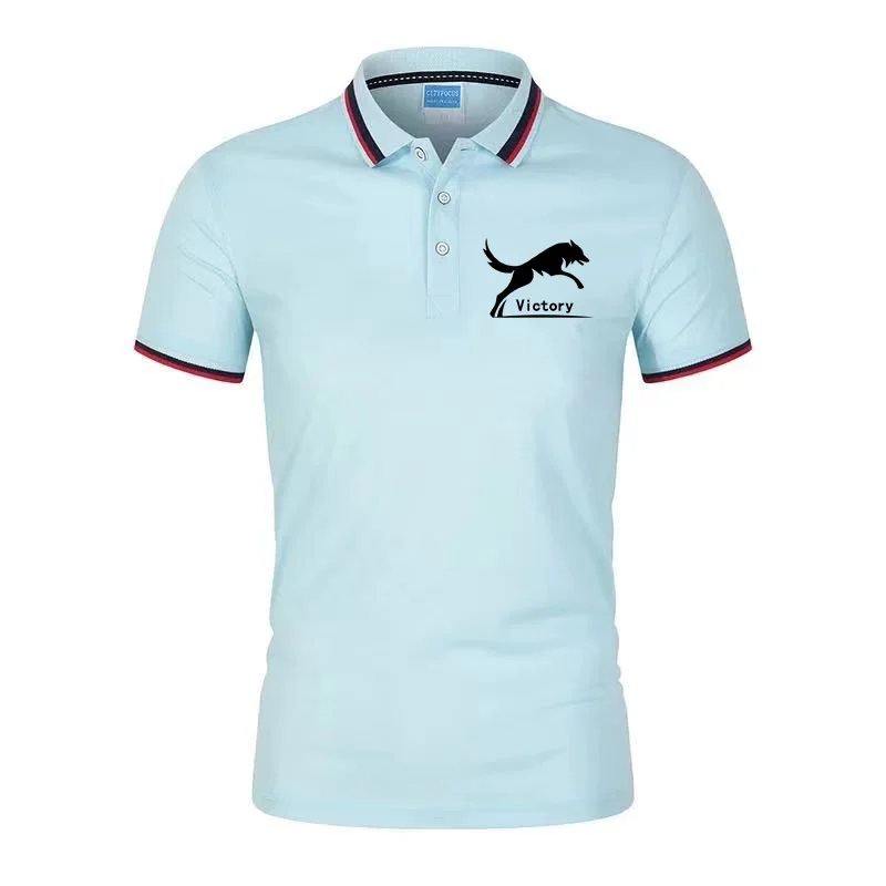 

New men's summer casual business plus size polo shirt men's short-sleeved lapel Slim classic white shirt S-4XL