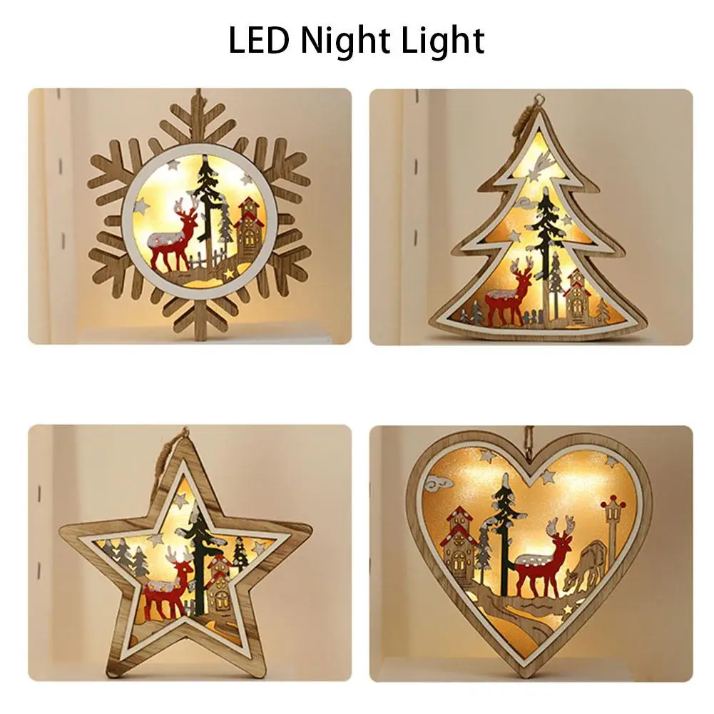 1 шт. светодиодный ночсветильник снежинка рождественская елка пятиконечная