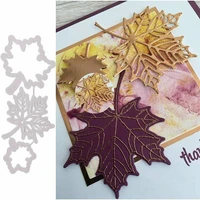 metal cutting dies 3pcs maple leaf diy card craft scrapbooking embossing stencil