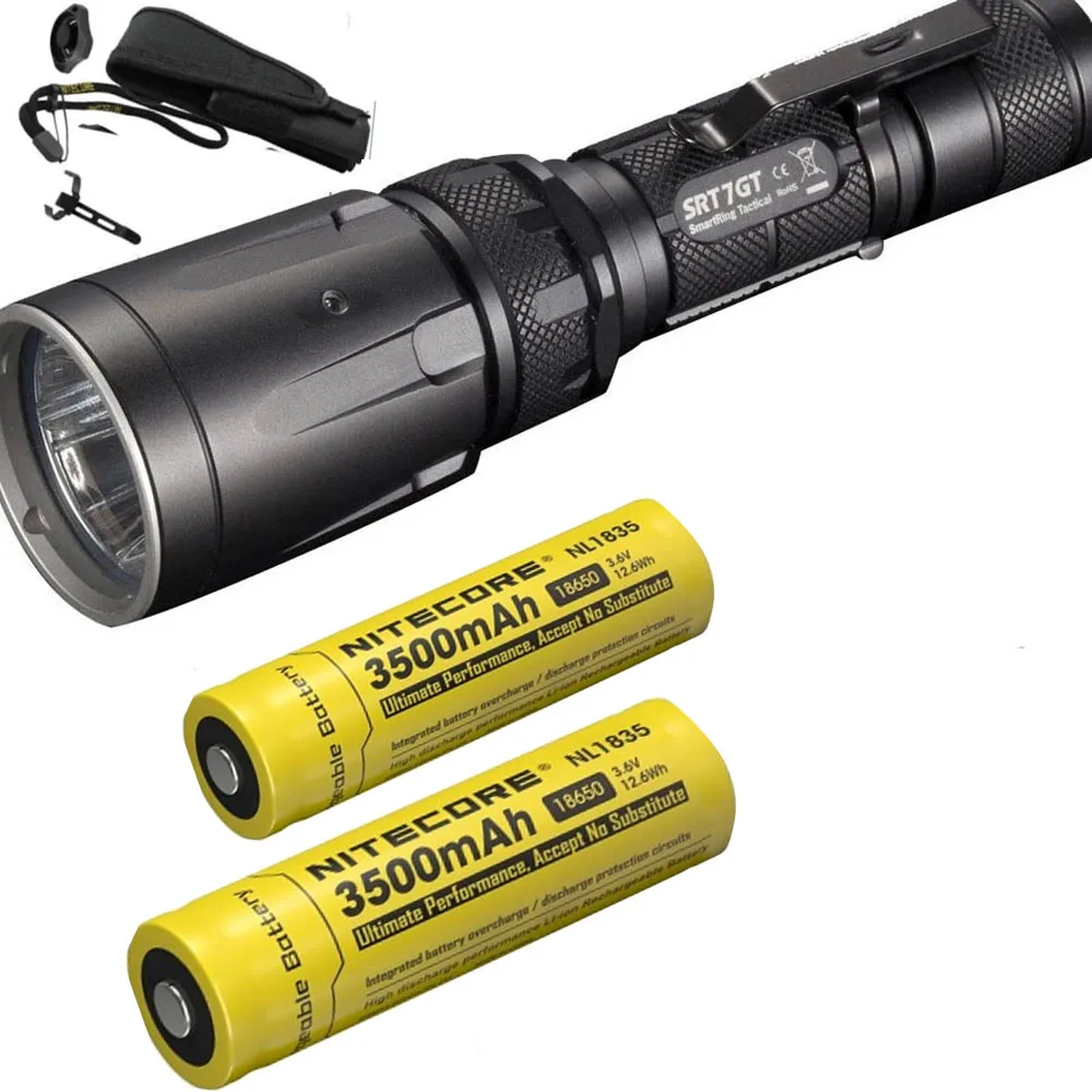 NITECORE SRT7GT светодиодный тактический вспышки светильник CREE XP L HI V3 RGB УФ умный кольцо