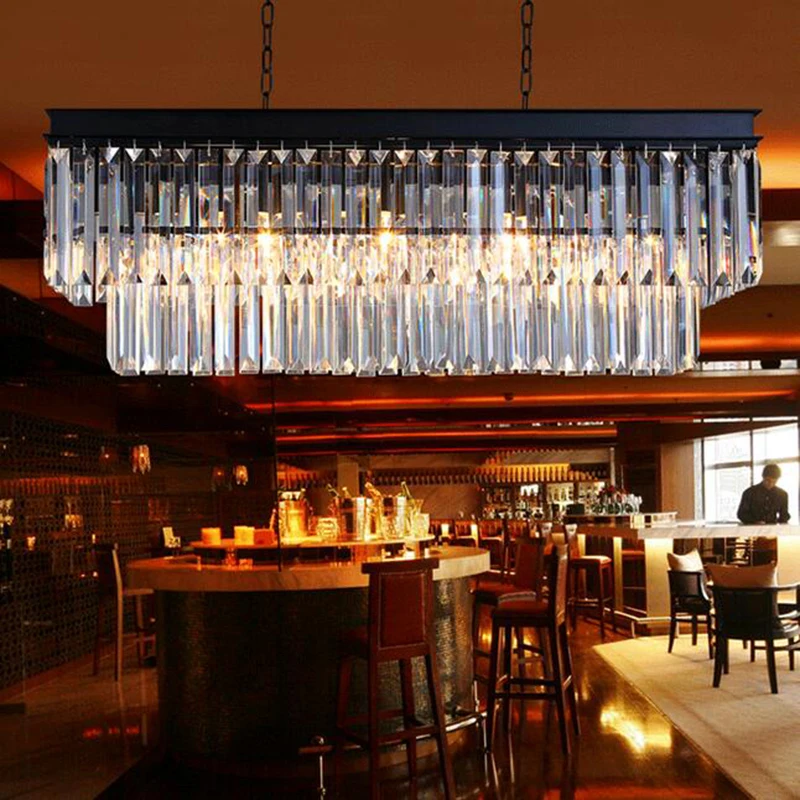 Oden прямоугольная люстра для гостиной спальни кухни домашний декор среднего века