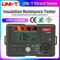 uni t ut501a insulation resistance tester 2000 count lcd display overload indicator backlight ac voltage measurement
