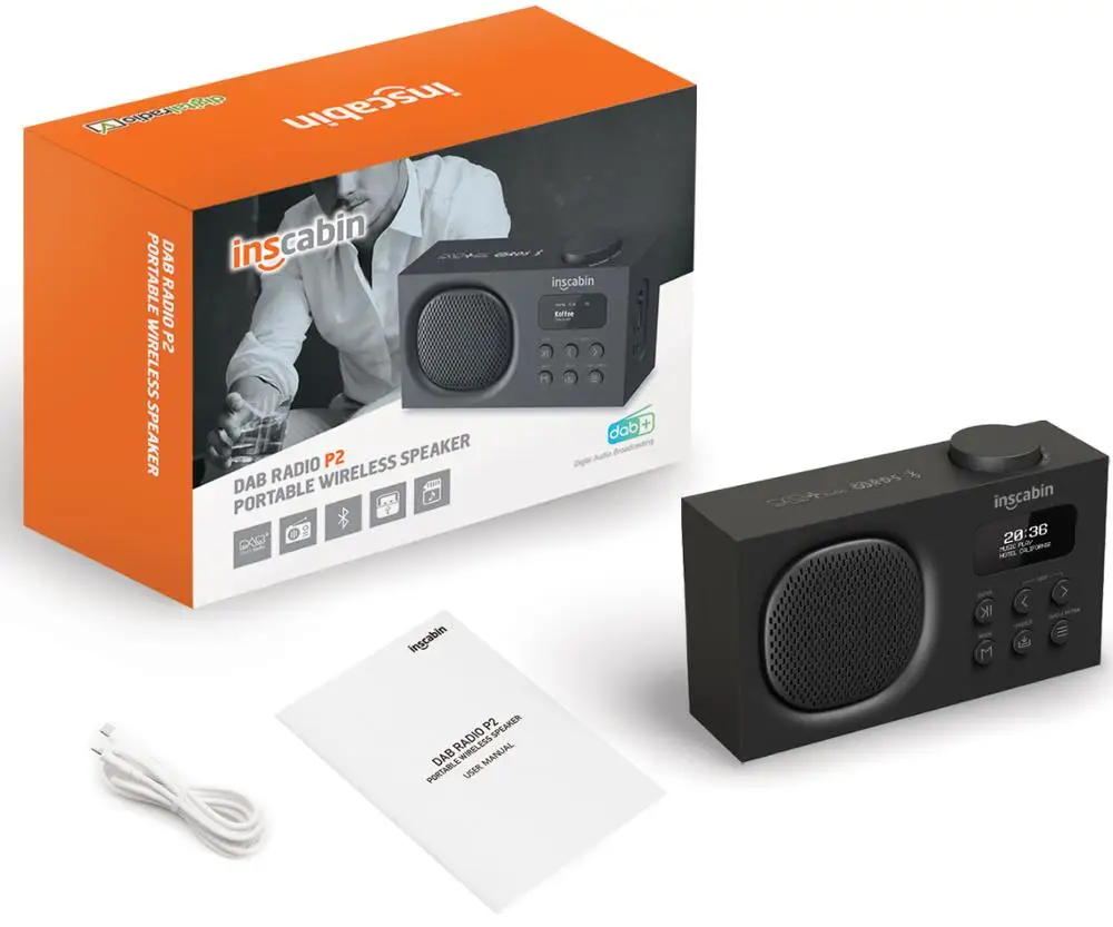Портативный цифровой радиоприемник Inscabin P2/P9 DAB/DAB + FM/беспроводной динамик с