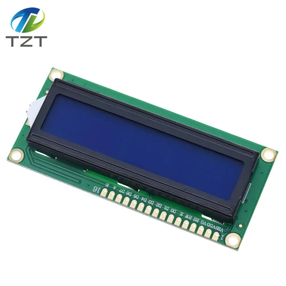 TZT LCD1602 1602 module Blue green screen 16x2 Character LCD Display Module HD44780 Controller blue blacklight | Электронные