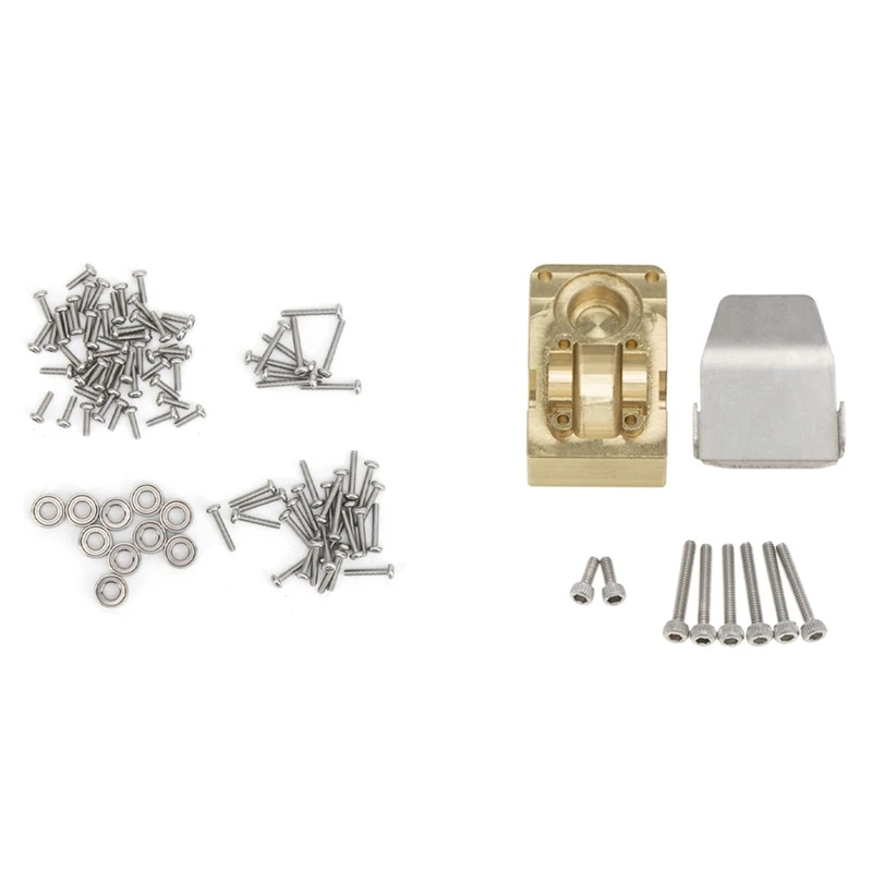 

2 комплекта запчастей для радиоуправляемого автомобиля: 1 комплект, латунная крышка дифференциала, крышка моста с доспехой и 1 комплект M1.4, в...