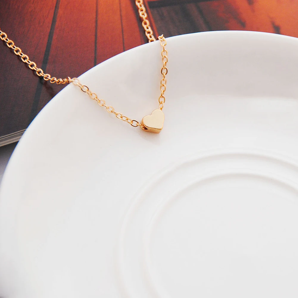 Женский чокер с подвеской в виде сердца модное ожерелье до ключиц цепочка