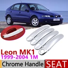 Роскошный хромированный чехол на внешнюю дверь Leon MK1, 1 м, для Seat Leon MK1, Набор наклеек, 2000, 2001, 2002, 2003