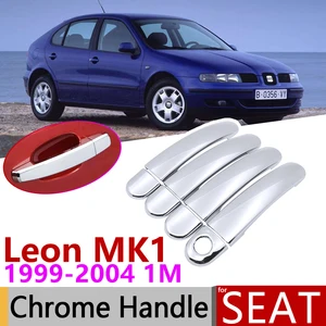 Роскошный хромированный чехол на внешнюю дверь Leon MK1, 1 м, для Seat Leon MK1, Набор наклеек, 2000, 2001, 2002, 2003