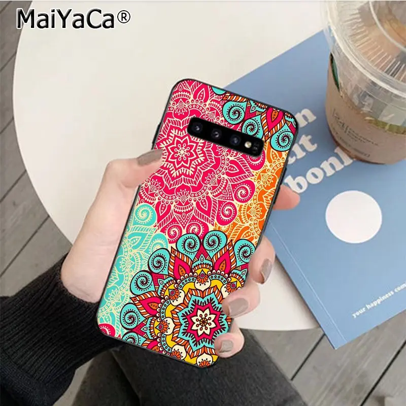 Чехол MaiYaCa с цветочным принтом Мандала для Samsung S9 plus S6 edge S7 S7edge S8 S8plus S10 | Мобильные