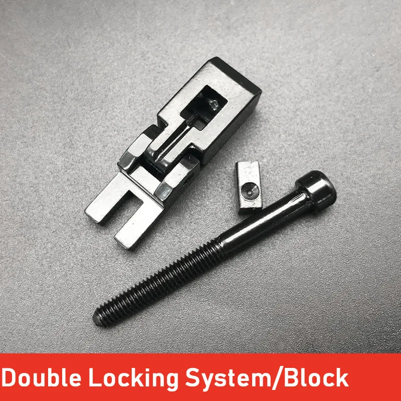 2 stücke doppel system elektrische gitarre brücke system pull string bar locking string brücke block string guide draht sattel mit schr