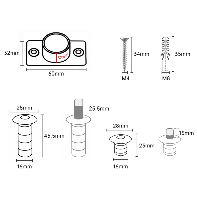 Невидимая дверная пробка BETOCI латунная прочная Магнитная скрывает Дверные