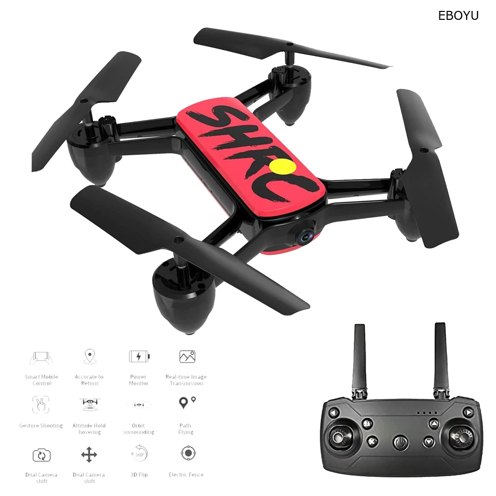 Квадрокоптер EBOYU H7 с GPS Wi-Fi FPV ESC 4K HD двойная камера | Игрушки и хобби