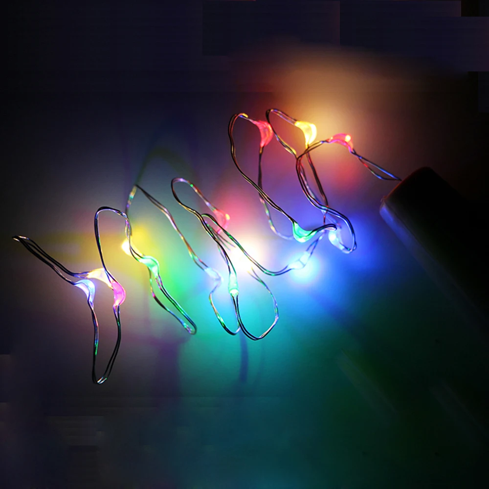 3/6 шт. светодиодная винная нить с пробкой на батарейках Рождественская