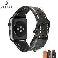luxury genuine leather watchband for apple watch band 44mm 40mm 42 mm 38mm sport bracelet for iwatch strap series 6 se 5 4 3 2 1