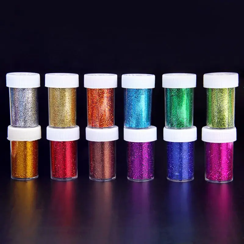 

12 Colors Shiny Resin Pigment Mica Powder Glitters Sequins Resin Jewelry Making 1XCA