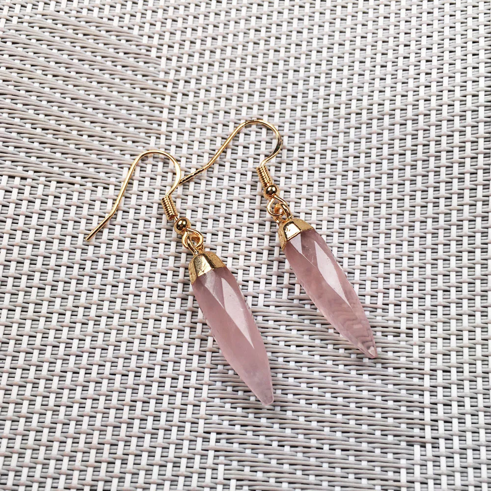 Женские серьги-гвоздики с натуральным камнем ювелирные изделия ручной работы