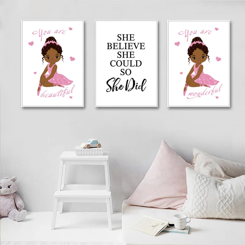 

Children's room decoration painting popular cartoon living room cute girl bedroom background wall painting room decoration