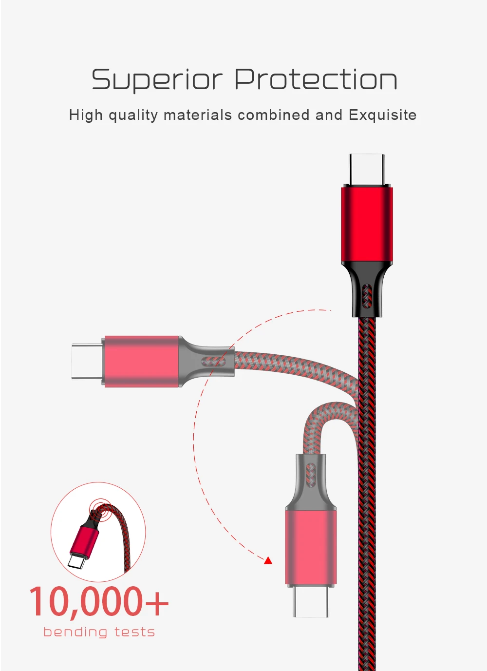 REZ usb type C кабель для type C для Redmi Red Быстрая зарядка USB кабель type-C кабель Usb кабель для передачи данных для htc LG USB-C кабель