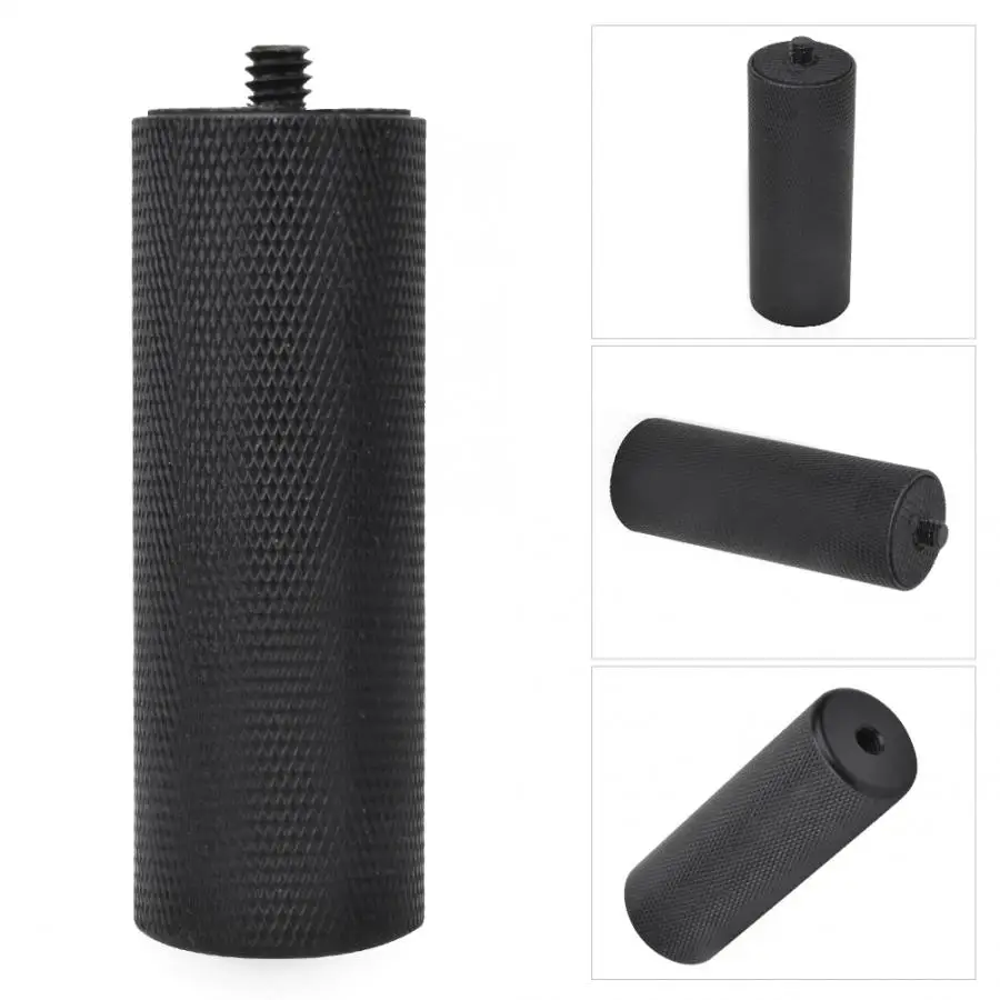 Черная Светодиодная лампа вспышка из алюминиевого сплава с ручкой и винтовым