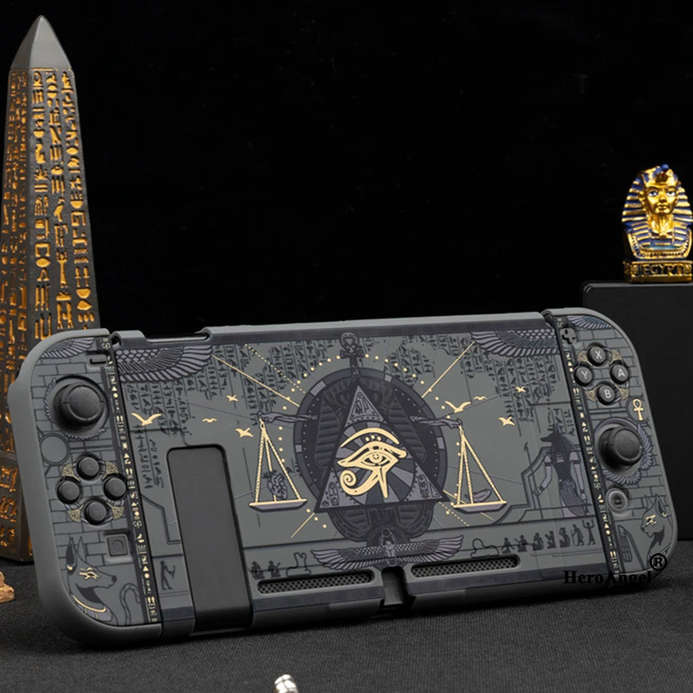 

Full Cover Case for Nintend Switch NS JoyCon Game Console Mysterious Egypt Pharaoh Hard Housing Protective Shell Game Accessori