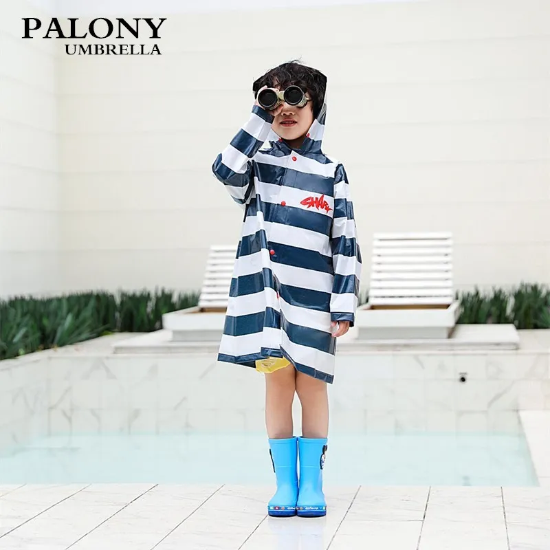 

Fashion Cute Children Raincoat Outdoor Tour Waterproof 3 Colors Rainwear Hooded Impermeable