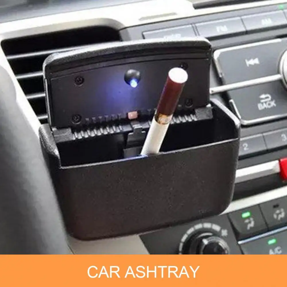 

80% Hot Sell Universal Car Air Outlet Ashtray Multi Use LED Cigarettes Ash Collectors Trash Can