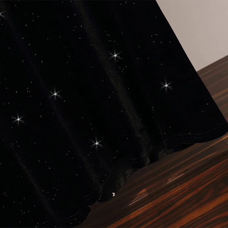 Женское элегантное бархатное платье мини с блестками вечернее трапеция длинным