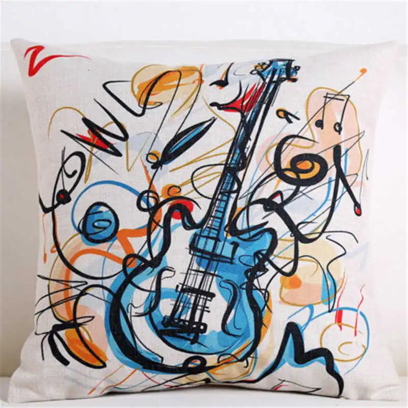 18 &quotв стиле ретро в виде скрипичного ключа печать Подушка Чехол для дома