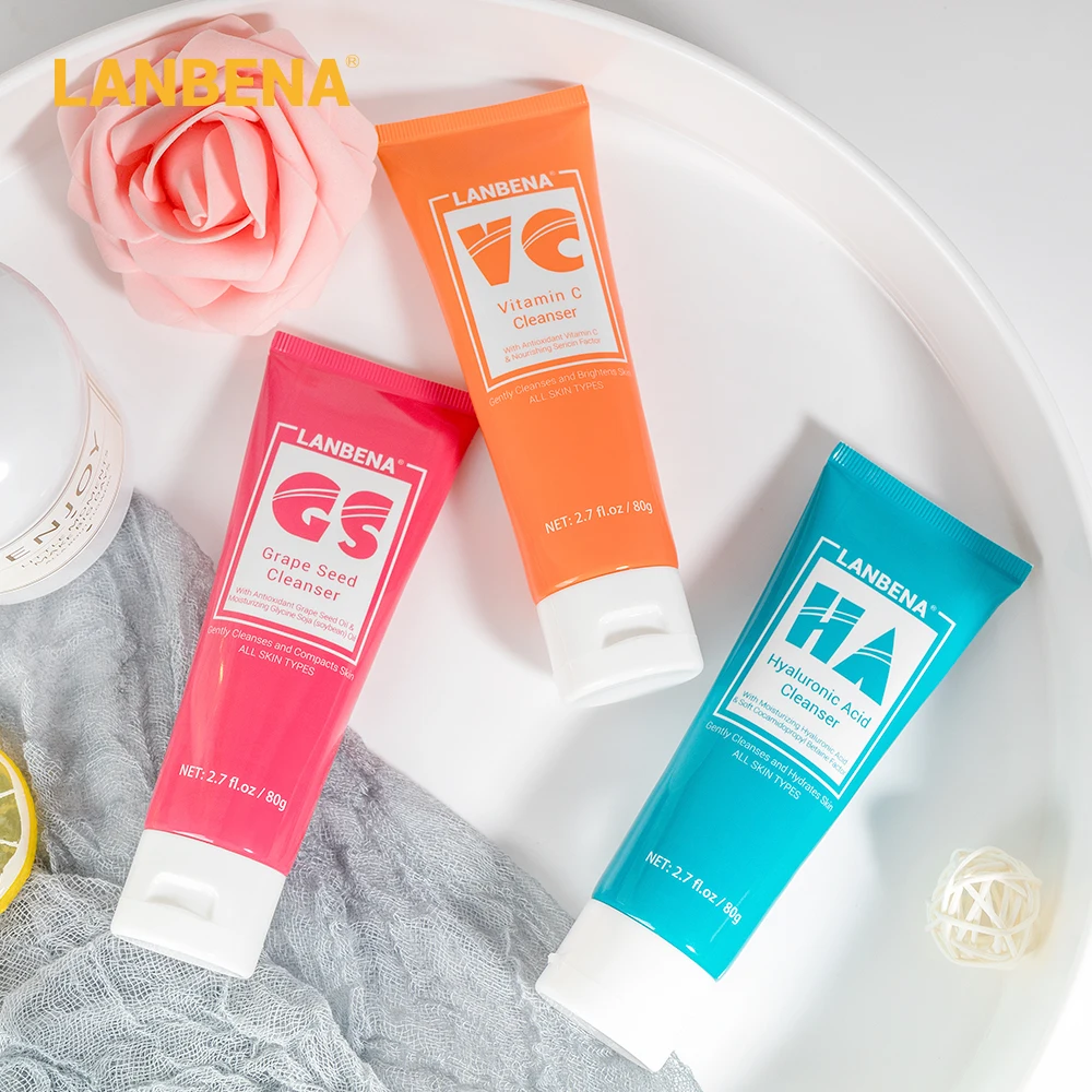 Очищающее средство для лица LANBENA пена мытья очищение скраб увлажнение глубокое