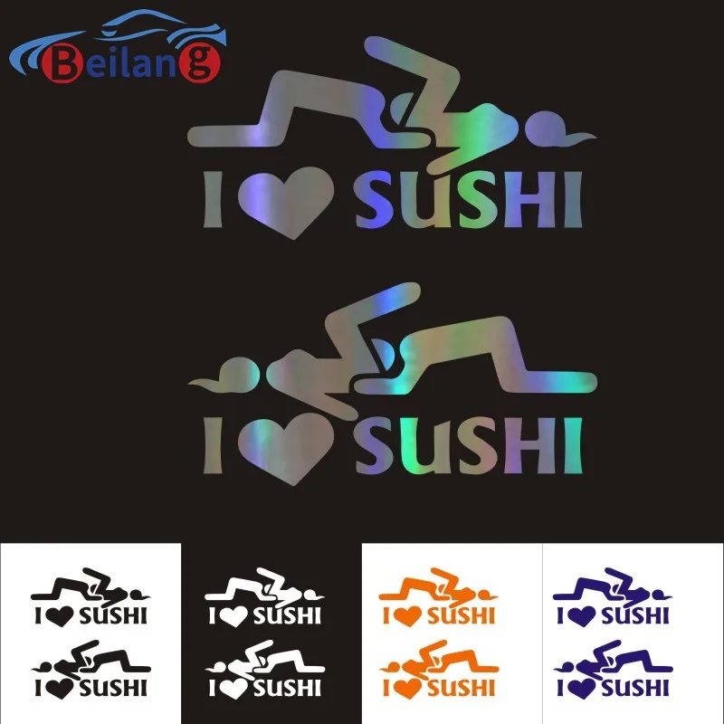 Творчество с надписью I Love суши автомобильные наклейки и наклейка Забавный