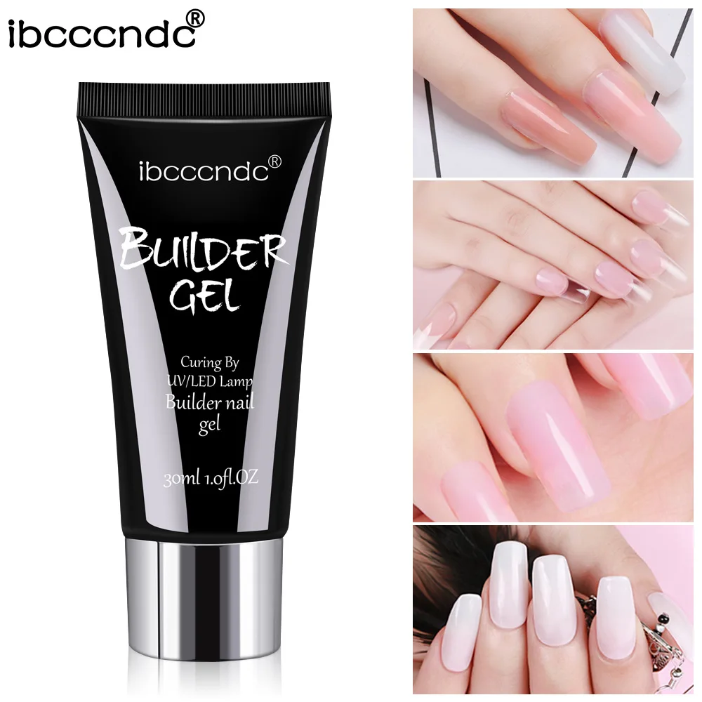 IBCCCNDC 30 г Polygel белый прозрачный Быстрый гель продлевающий половой акт УФ светодиодный акриловый строитель гель Советы усиление Слип раствор жидкость для дизайна ногтей