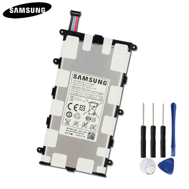 Оригинальная батарея для планшета SP4960C3B для samsung GALAXY Tab 7,0 Plus P3110 P3100 P6200 P6210 аутентичная батарея 4000 мАч