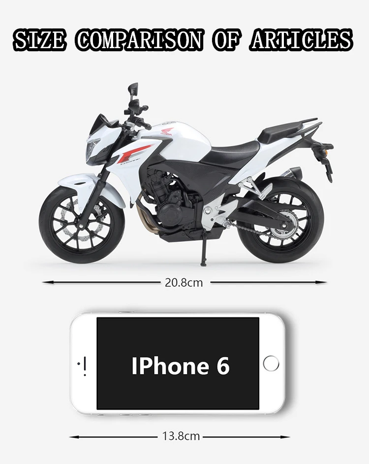 WELLY 1:10 Honda CB500 литая под давлением модель мотоцикла из сплава игрушка для детей подарок на день рождения коллекция игрушек