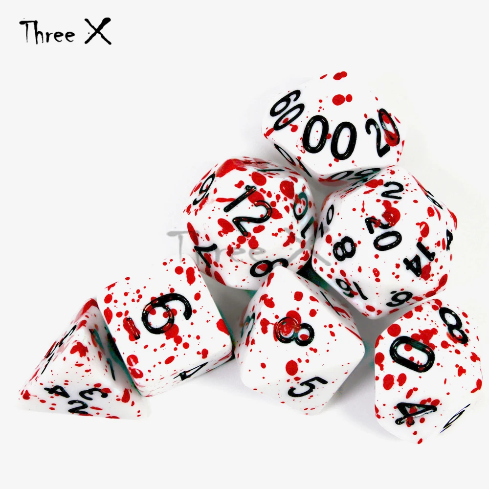 7 шт./компл. многогранные TRPG игры непрозрачные D4 D20 Multi по бокам кости Pop для доска