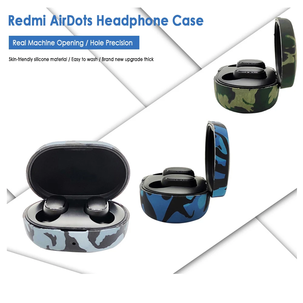 Силиконовый защитный чехол для наушников Xiaomi Airdots TWS Bluetooth Молодежная версия