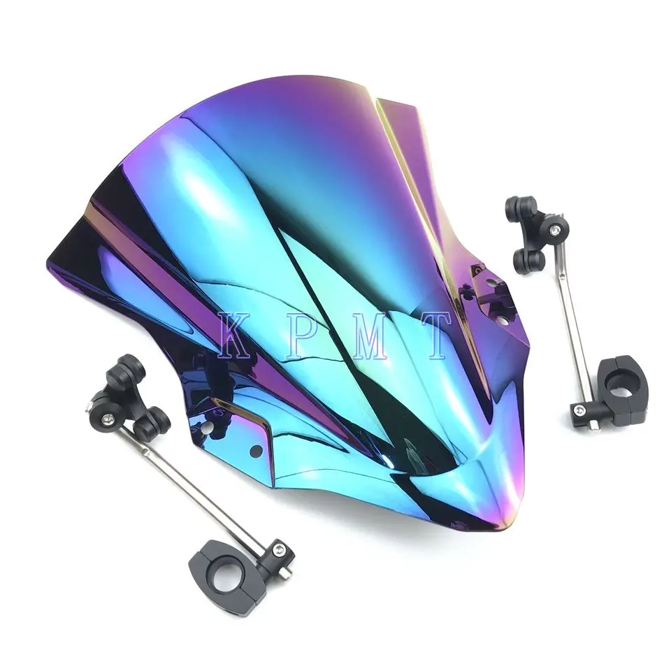 Motorcycle Windshield Windscreen With adjustable bracket Wind Screen For Yamaha MT125 FZ1 FZ6 FZ8 FZ8N XJ6 MT-01 MT03 MT07 Z800 |