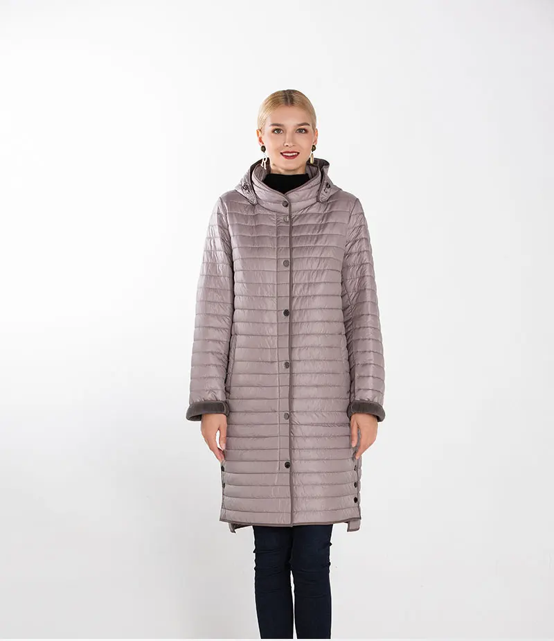MODERN NEW SAGA Autumn Women Coat Warm Long Jacket Parka Femme Long Coat Female Quilted Coat Winter Overcoat Fleece Liner