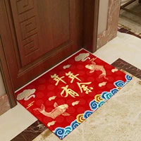 chinese new year spring festival crystal velvet doormat anti slip washable carpet floor mat for living room home decor 40 x 60cm